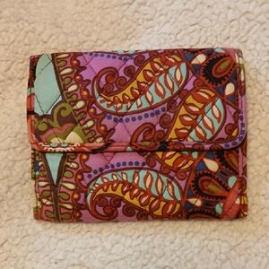 Vera Bradley Purple Paisley Tri-fold Wallet